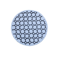 ⚫ Modern Circle Pattern Round Mat / Coaster - Light Blue & Black 🔵