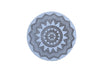 ✨ Geometric Mandala Round Mat / Intricate Medallion Coaster - Light Blue & Dark Brown/Black 🔵