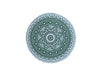 🌺 Elegant Floral Mandala Round Mat / Bohemian Coaster - Serene Green & White Medallion ✨