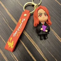 📚 Hermione Granger Chibi Keychain: "The World of Magic" Strap & Dragon Accents ✨