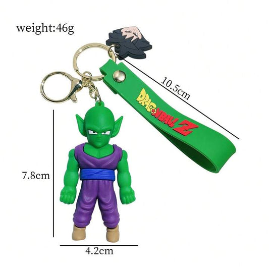 Dragon Ball Z Piccolo 3D Keychain with Green Strap – Anime Collectible Accessory