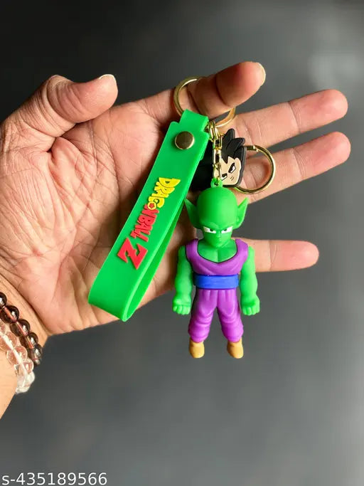 Dragon Ball Z Piccolo 3D Keychain with Green Strap – Anime Collectible Accessory