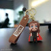 Marvel Thor 3D Keychain with Brown Strap – Superhero Chibi Design
