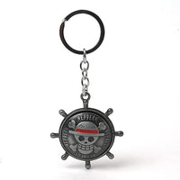 ☠️ One Piece Ship Wheel Keychain | Luffy’s Jolly Roger Collectible