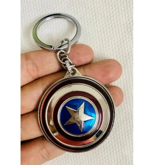 Captain America Shield Keychain | Premium Metal Marvel Accessory