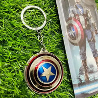 Captain America Shield Keychain | Premium Metal Marvel Accessory