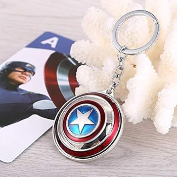 Captain America Shield Keychain | Premium Metal Marvel Accessory