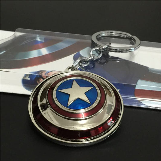 Captain America Shield Keychain | Premium Metal Marvel Accessory