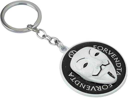 Anonymous Guy Fawkes Mask Keychain – Forvendta Emblem Design