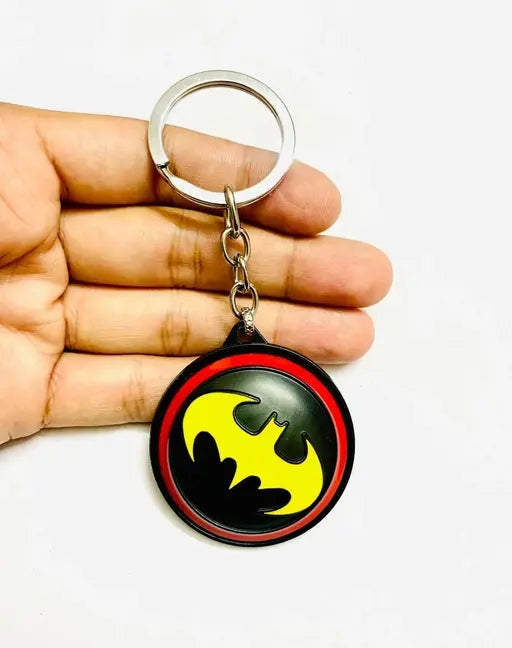 Batman Logo Keychain | Superhero Emblem