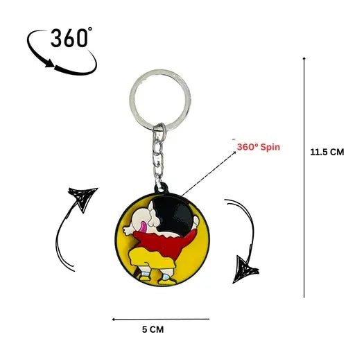 Shinchan 360° Spinning Keychain – Cute & Quirky Anime Accessory