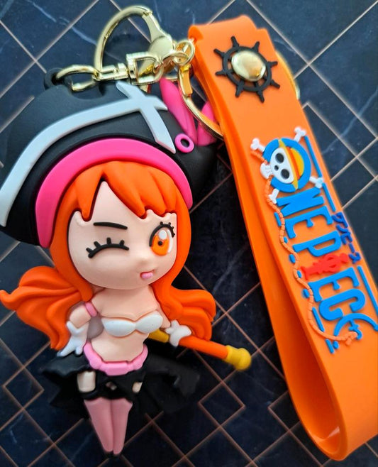 One Piece Nami Pirate Outfit Keychain | Collectible Charm