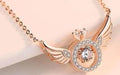 Rose Gold Angel Wings Pendant Chain