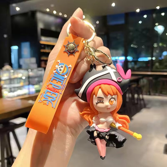 One Piece Nami Pirate Outfit Keychain | Collectible Charm