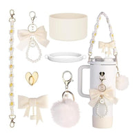 Silicone Straw Lid Silica Gel Cup Cover Water Bottle Handle Strap