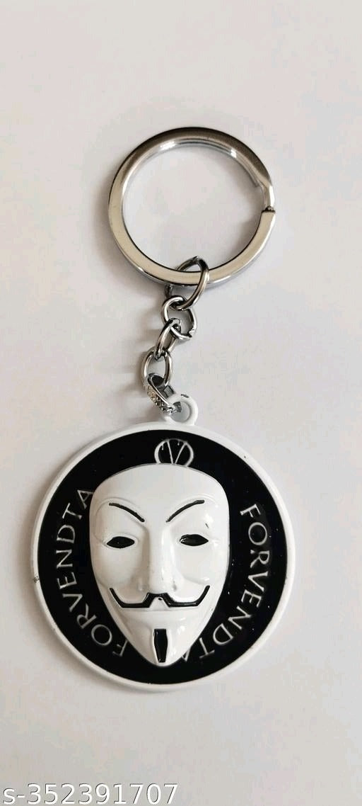 Anonymous Guy Fawkes Mask Keychain – Forvendta Emblem Design