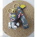 Tom and Jerry Cartoon Keychain with Grey Strap – Cute Tom Figure Key Ring for Kids, Bags, and Collectors